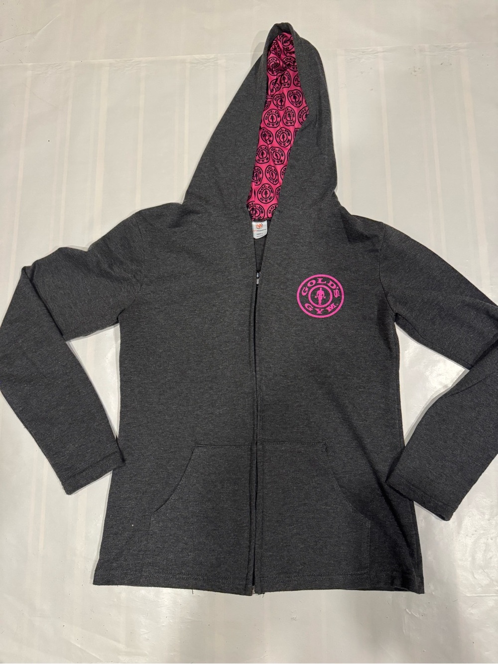 Women's Golds Gym Athletic Zipup Hoodie - Gray - Small